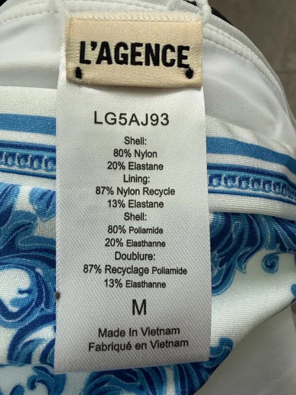 L’Agence NEW Nicole Baroque Bikini Bottoms Size M